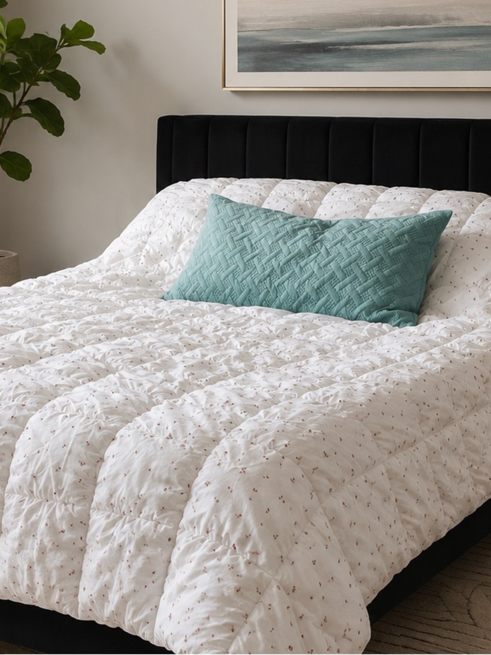 Macy’s Queen Cotton Puffer Comforter White Floral Tufted Bedding New
Macy’s, qu